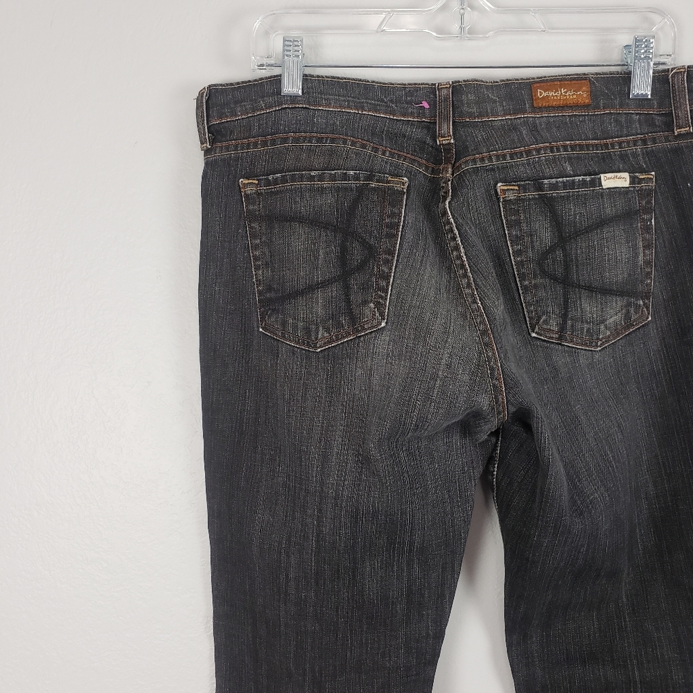 David Kahn Washed Black Mid Rise Flare Jeans Size 31×31 - Picture 6 of 16